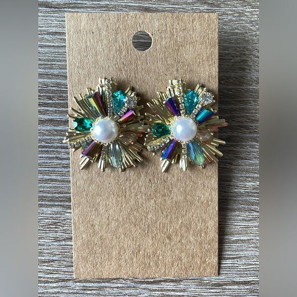 Colorful stud earrings - Picture 4 of 4